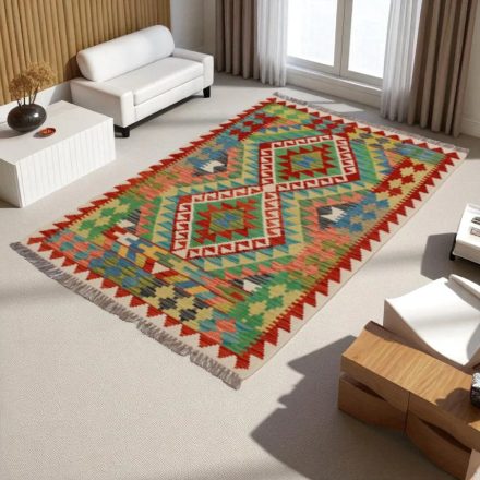 Ročno tkana preproga Kilim Chobi 142x103 cm – tradicionalni dizajn