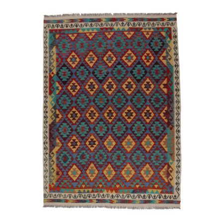 Preproga Kilim Chobi 212x294 ročno tkani Afgan volneni kilim