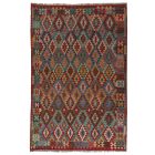 Preproga Kilim Chobi 201x288 ročno tkani Afgan volneni kilim