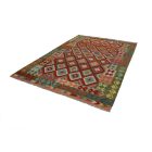 Preproga Kilim Chobi 203x294 ročno tkani Afgan volneni kilim