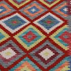 Preproga Kilim Chobi 203x294 ročno tkani Afgan volneni kilim
