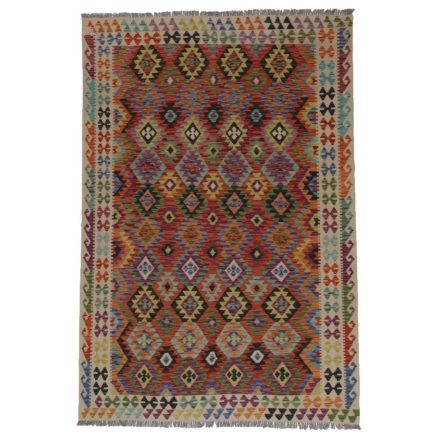 Preproga Kilim Chobi 197x282 ročno tkani Afgan volneni kilim
