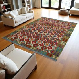  Preproga Kilim Chobi 213x287 ročno tkani Afgan volneni kilim