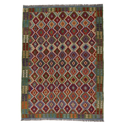Preproga Kilim Chobi 213x287 ročno tkani Afgan volneni kilim