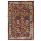 Preproga Kilim Chobi 203x292 ročno tkani Afgan volneni kilim