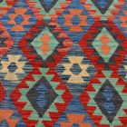 Preproga Kilim Chobi 203x296 ročno tkani Afgan volneni kilim