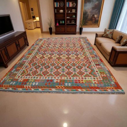 Preproga Kilim Chobi 301x484 ročno tkani Afgan volneni kilim