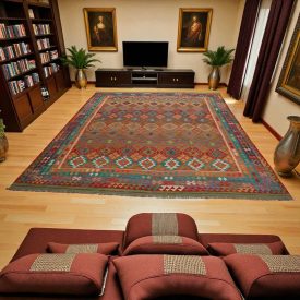 Preproga Kilim Chobi 300x394 ročno tkani Afgan volneni kilim