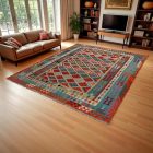 Preproga Kilim Chobi 247x300 ročno tkani Afgan volneni kilim