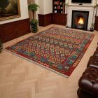 Preproga Kilim Chobi 245x340 ročno tkani Afgan volneni kilim