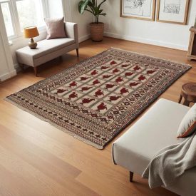   Nomadska preproga Kilim Adarskan 130x198 ročno tkana stenska preproga Kelim