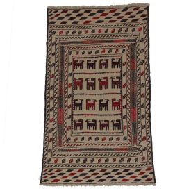   Nomadska preproga Kilim Adarskan 112x188 ročno tkana stenska preproga Kelim
