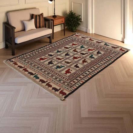 Nomadska preproga Kilim Adarskan 126x192 ročno tkana stenska preproga Kelim