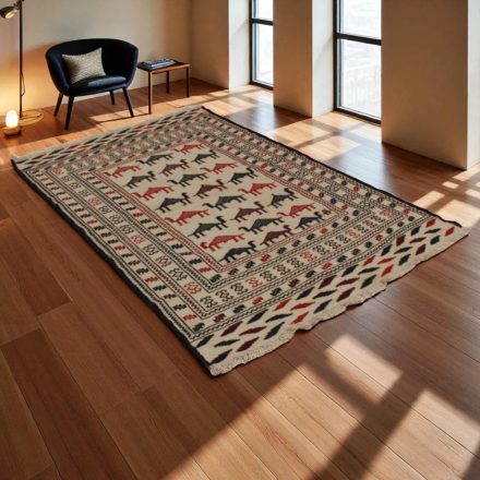 Nomadska preproga Kilim Adarskan 121x203 ročno tkana stenska preproga Kelim