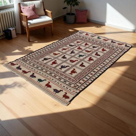 Nomadska preproga Kilim Adarskan 126x202 ročno tkana stenska preproga Kelim