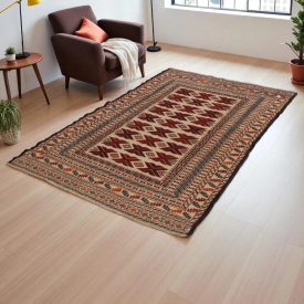   Nomadska preproga Kilim Adarskan 127x195 ročno tkana stenska preproga Kelim