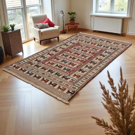 Nomadska preproga Kilim Adarskan 121x200 ročno tkana stenska preproga Kelim