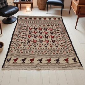   Nomadska preproga Kilim Adarskan 122x188 ročno tkana stenska preproga Kelim