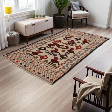 Nomadska preproga Kilim Adarskan 116x206 ročno tkana stenska preproga Kelim