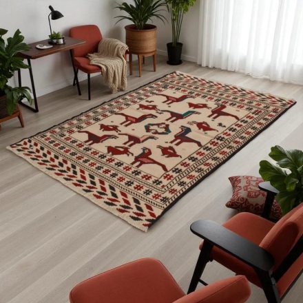 Nomadska preproga Kilim Adarskan 133x199 ročno tkana stenska preproga Kelim