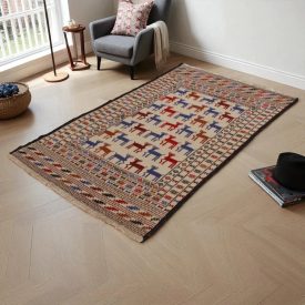   Nomadska preproga Kilim Adarskan 117x196 ročno tkana stenska preproga Kelim