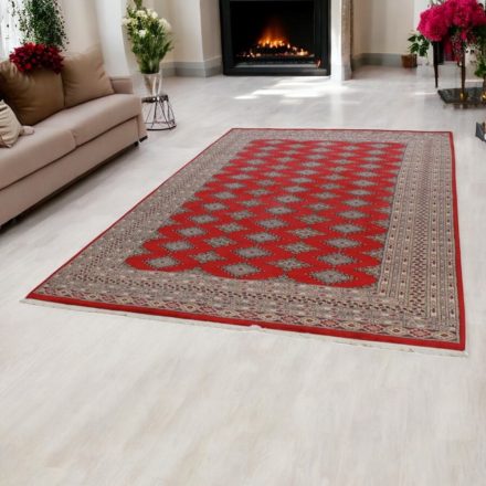 Pakistanska preproga bordo Jaldar 200x319 Ročno vozlana orientalska preproga