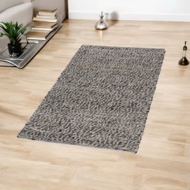 Volnena preproga Rustic 71x133 siva preproga