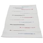 Preproga iz krp 130x69 bela bombažna preproga iz krp