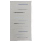 Preproga iz krp 129x69 bela bombažna preproga iz krp