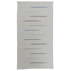 Preproga iz krp 129x69 bela bombažna preproga iz krp