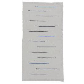 Preproga iz krp 129x64 bela bombažna preproga iz krp