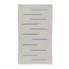 Preproga iz krp 69x120 cm – belo bombažna reciklirana tekstilna preproga