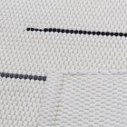 Preproga iz krp 70x129 cm – bela bombažna preproga iz kosov tkanin