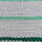 Preproga iz krp 80x149 cm – modro bombažna preproga iz kosov tkanin