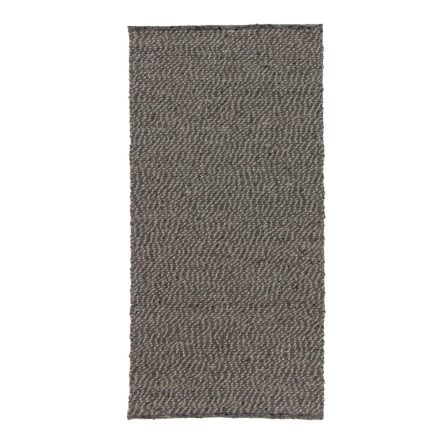 Siva volnena preproga Rustic 72x143 debela preproga