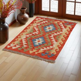 Preproga Kilim Chobi 94x63 ročno tkani afgan kilim
