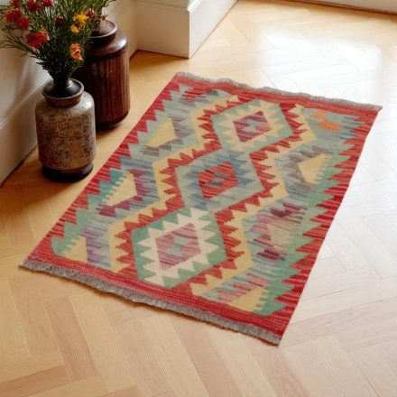 Preproga Kilim Chobi 64x90 ročno tkani afgan kilim iz volne