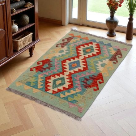 Ročno tkani čilim Chobi 95x59 cm – etnična preproga iz volne