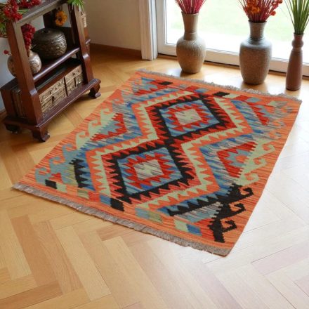 Preproga Kilim Chobi 98x79 ročno tkani afgan kilim