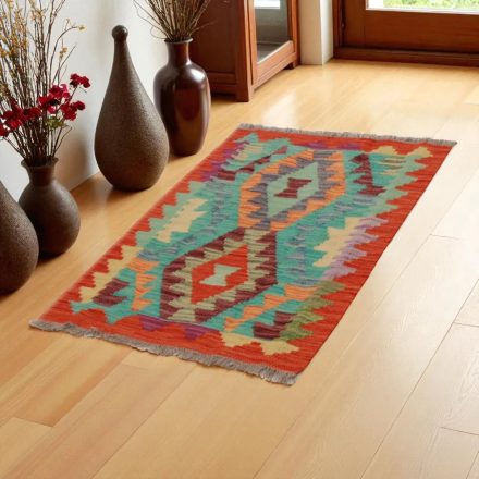 Preproga Kilim Chobi 90x64 ročno tkani afgan kilim