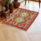 Preproga Kilim Chobi 87x64 ročno tkani afgan kilim iz volne