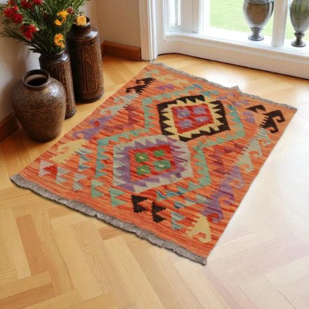 Preproga Kilim Chobi 95x67 ročno tkani afgan kilim iz volne