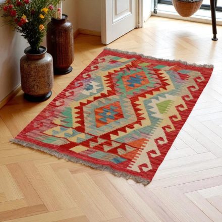 Preproga Kilim Chobi 98x68 ročno tkani afgan kilim iz volne