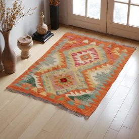 Kilim preproga Chobi 97x64 cm – tradicionalna volnena preproga