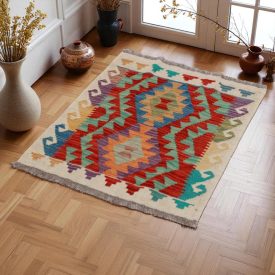 Kilim preproga Chobi 66x82 cm – ročno tkani afgan čilim iz volne