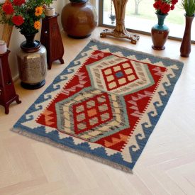 Afgan Kilim preproga Chobi 64x90 cm – volna in tradicionalni vzorci
