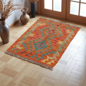 Kilim preproga Chobi 62x86 cm – ročno tkani afgan kilim