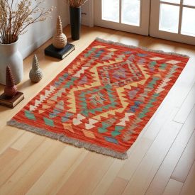 Preproga Kilim Chobi 61x88 ročno tkani afgan kilim