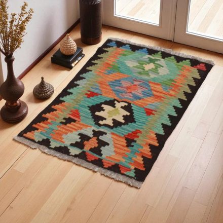 Ročno tkani kilim Chobi 60x90 cm – afgan preproga iz naravne volne