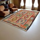Preproga Kilim Chobi 248x176 ročno tkani afgan kilim iz volne